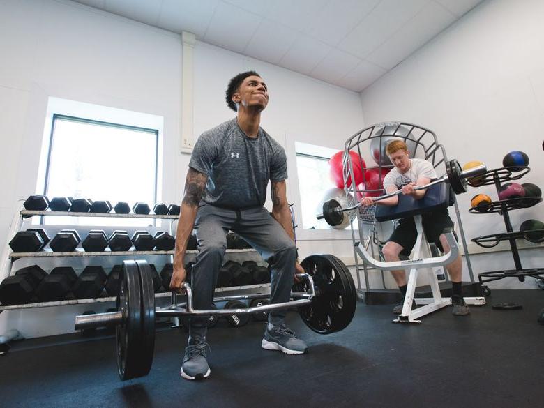 Students use weight room at the Multipurpose Activities Center (MAC)